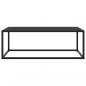 Preview: Couchtisch Schwarz mit Schwarzem Glas 100x50x35 cm