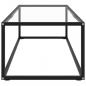 Preview: Couchtisch Schwarz mit Hartglas 120x50x35 cm 