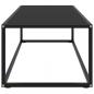 Preview: Couchtisch Schwarz mit Schwarzem Glas 120x50x35 cm