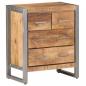 Preview: ARDEBO.de - Sideboard 60x35x70 cm Raues Mangoholz
