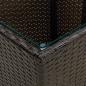 Preview: Beistelltisch Braun 41,5x41,5x44 cm Poly Rattan und Hartglas 