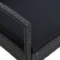 Preview: ARDEBO.de - Gartenstuhl mit Kissen Poly Rattan Schwarz