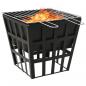 Preview: ARDEBO.de - 2-in-1 Feuerstelle und Grill 34x34x48 cm Stahl