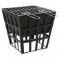 Preview: 2-in-1 Feuerstelle und Grill 34x34x48 cm Stahl