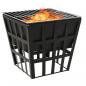 Preview: 2-in-1 Feuerstelle und Grill 34x34x48 cm Stahl