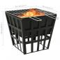 Preview: 2-in-1 Feuerstelle und Grill 34x34x48 cm Stahl