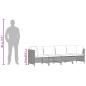 Preview: 4-Sitzer-Gartensofa mit Auflagen Schwarz Poly Rattan