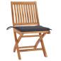 Preview: Gartenstühle 2 Stk. mit Anthrazit Kissen Massivholz Teak