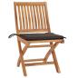 Preview: Gartenstühle 2 Stk. mit Taupe Kissen Teak Massivholz 
