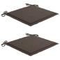 Preview: Gartenstühle 2 Stk. mit Taupe Kissen Teak Massivholz 