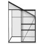 Preview: Anlehngewächshaus Anthrazit Aluminium 3,97 m³