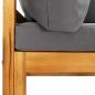 Preview: Modular-Ecksofa mit Dunkelgrauen Kissen Akazie Massivholz
