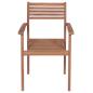 Preview: Gartenstühle 2 Stk. mit Roten Kissen Massivholz Teak