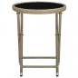 Preview: Beistelltisch Beige 60 cm Poly Rattan und Hartglas