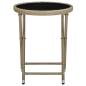 Preview: Beistelltisch Beige 60 cm Poly Rattan und Hartglas