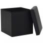 Preview: Hocker mit Stauraum Schwarz Kunstleder