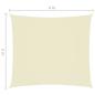 Preview: Sonnensegel Oxford-Gewebe Rechteckig 3x4 m Creme
