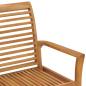 Preview: Gartenbank mit Weinroter Auflage 112 cm Massivholz Teak
