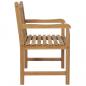 Preview: Gartenstühle 2 Stk. mit Cremeweißen Kissen Massivholz Teak