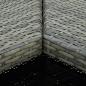 Preview: 4-tlg. Gartenbar-Set mit Kissen Poly Rattan Grau
