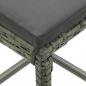 Preview: 4-tlg. Gartenbar-Set mit Kissen Poly Rattan Grau
