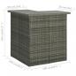 Preview: 4-tlg. Gartenbar-Set mit Kissen Poly Rattan Grau