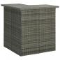 Preview: 4-tlg. Gartenbar-Set mit Kissen Poly Rattan Grau