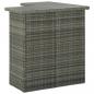 Preview: 4-tlg. Gartenbar-Set mit Kissen Poly Rattan Grau