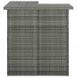 Preview: 4-tlg. Gartenbar-Set mit Kissen Poly Rattan Grau