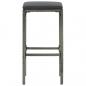 Preview: 4-tlg. Gartenbar-Set mit Kissen Poly Rattan Grau
