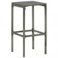 Preview: 4-tlg. Gartenbar-Set mit Kissen Poly Rattan Grau