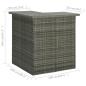 Preview: 8-tlg. Gartenbar-Set mit Kissen Poly Rattan Grau