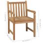 Preview: Gartenstühle 2 Stk. mit Taupe Kissen Massivholz Teak