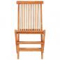Preview: 3-tlg. Bistro-Set mit Hellblauen Kissen Massivholz Teak