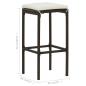 Preview: 8-tlg. Gartenbar-Set mit Kissen Poly Rattan Braun