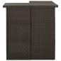 Preview: 16-tlg. Gartenbar-Set mit Kissen Poly Rattan Braun