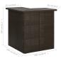 Preview: 16-tlg. Gartenbar-Set mit Kissen Poly Rattan Braun