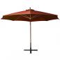 Preview: Ampelschirm mit Mast Terracotta-Rot 3,5x2,9 m Massivholz Tanne