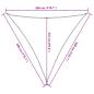 Preview: Sonnensegel 160 g/m² Anthrazit 3x3x3 m HDPE  