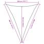 Preview: Sonnensegel 160 g/m² Weiß 3x4x4 m HDPE