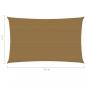 Preview: Sonnensegel 160 g/m² Taupe 2x4,5 m HDPE