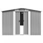 Preview: Gerätehaus Grau 257x779x181 cm Verzinkter Stahl