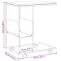 Preview: Beistelltisch mit Rollen Schwarz 55x36x63,5 cm Holzwerkstoff