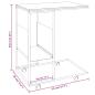 Preview: Beistelltisch mit Rollen Schwarz 55x36x63,5 cm Holzwerkstoff