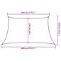 Preview: Sonnensegel 160 g/m² Schwarz 3/4x2 m HDPE