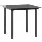 Preview: 5-tlg. Garten-Essgruppe PVC Rattan Schwarz