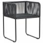 Preview: 5-tlg. Garten-Essgruppe PVC Rattan Schwarz