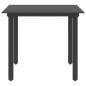 Preview: 3-tlg. Garten-Essgruppe PVC Rattan Schwarz 