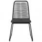 Preview: 3-tlg. Garten-Essgruppe PVC Rattan Schwarz 