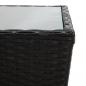 Preview: 3-tlg. Bistro-Set Poly Rattan und Glas Schwarz